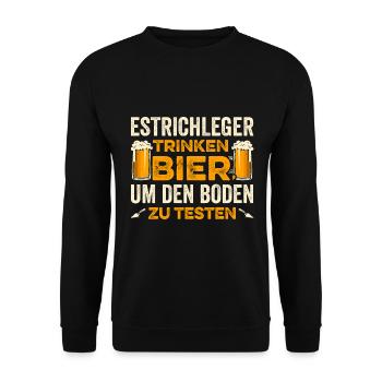 Estrich Legen Für Estrichleger Estrichbauer Handwe - Unisex Pullover - Schwarz - Vorne - Alina (178cm) & Michal (187cm)
