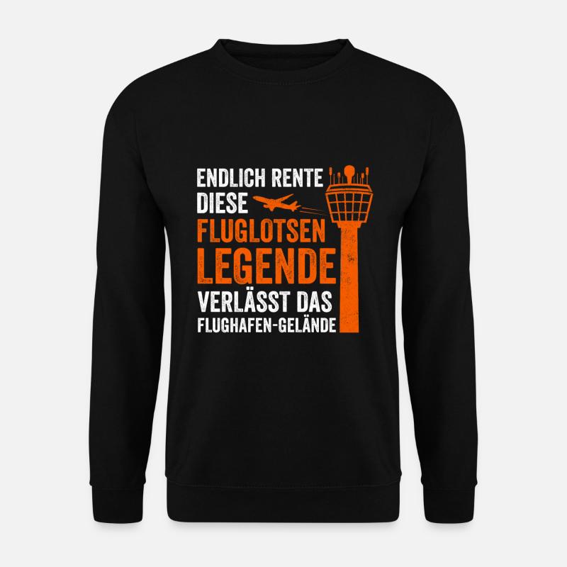 Luftraumkontrolle Für Fluglotsen Flugkontrolleur R - Unisex Pullover - Schwarz