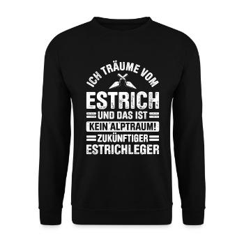 Estrich Legen Für Estrichleger Estrichbauer Handwe - Unisex Pullover - Schwarz - Vorne - Alina (178cm) & Michal (187cm)