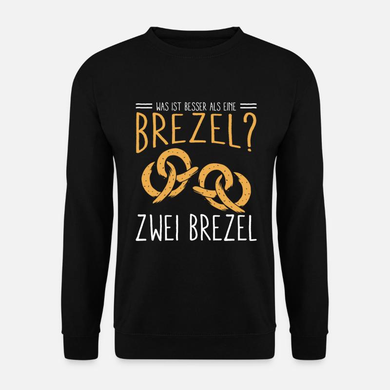 Was ist besser als ein Brezel? Zwei Brezel Lieblib - Unisex Pullover - Schwarz