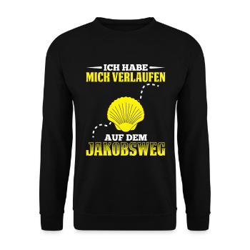 Jakobsweg Für Pilger Wanderer Pilgerweg Camino de - Unisex Pullover - Schwarz - Vorne - Alina (178cm) & Michal (187cm)