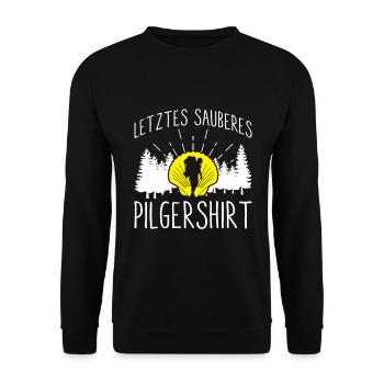 Jakobsweg Für Pilger Wanderer Pilgerweg Camino de - Unisex Pullover - Schwarz - Vorne - Alina (178cm) & Michal (187cm)