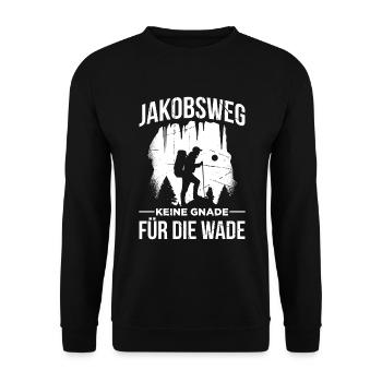 Jakobsweg Für Pilger Wanderer Pilgerweg Camino de - Unisex Pullover - Schwarz - Vorne - Alina (178cm) & Michal (187cm)