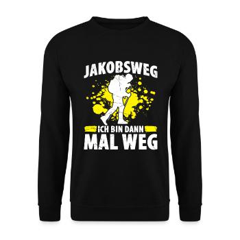 Jakobsweg Für Pilger Wanderer Pilgerweg Camino de - Unisex Pullover - Schwarz - Vorne - Alina (178cm) & Michal (187cm)