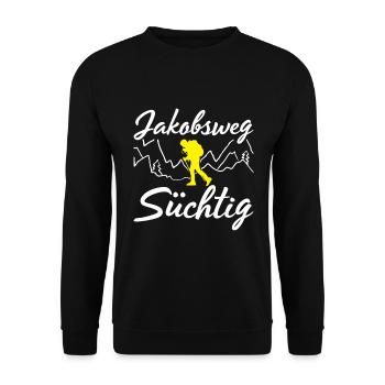 Jakobsweg Für Pilger Wanderer Pilgerweg Camino de - Unisex Pullover - Schwarz - Vorne - Alina (178cm) & Michal (187cm)