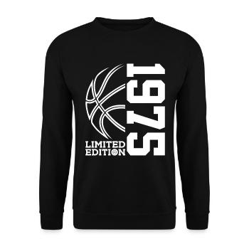 ÉDITION LIMITÉE BASKETBALL 1975 51E ANNIVERSAIRE - Sweat-shirt Unisexe - noir - Devant - Alina (178cm) & Michal (187cm)
