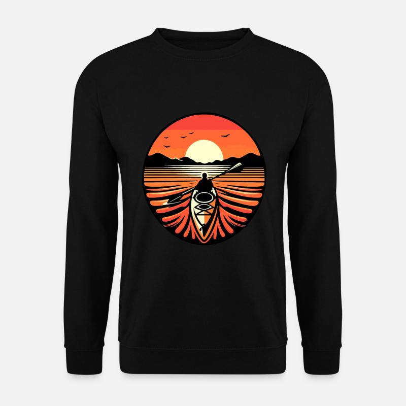 Kayak Sunset - Unisex Sweatshirt - black