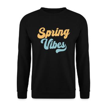 Spring Vibes - Unisex Sweatshirt - black - Front - Alina (178cm) & Michal (187cm)
