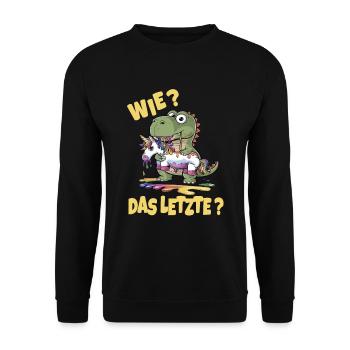 Funny dragon eating the last dragon - Unisex Sweatshirt - black - Front - Alina (178cm) & Michal (187cm)