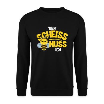 Drôle d’abeille cool disant que je dois baiser - Sweat-shirt Unisexe - noir - Devant - Alina (178cm) & Michal (187cm)