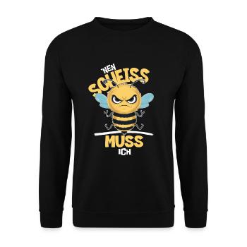 Drôle d’abeille cool disant que je dois baiser - Sweat-shirt Unisexe - noir - Devant - Alina (178cm) & Michal (187cm)