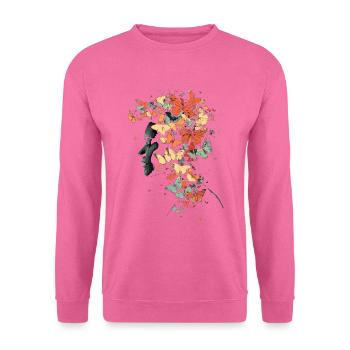 Monarque Papillon Cascade Fairycore - Sweat-shirt Unisexe - rose - Devant