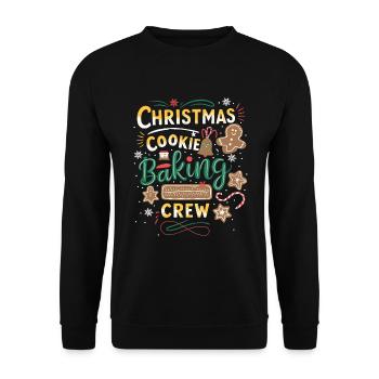 Christmas Christmas Cookies Baking Family - Unisex Sweatshirt - black - Front - Alina (178cm) & Michal (187cm)