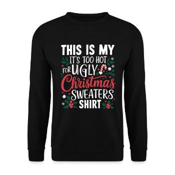 Funny Ugly Christmas Christmas - Unisex Sweatshirt - black - Front - Alina (178cm) & Michal (187cm)