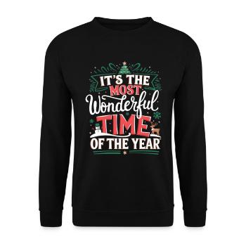 Most beautiful time of the year Christmas Eve Christmas - Unisex Sweatshirt - black - Front - Alina (178cm) & Michal (187cm)