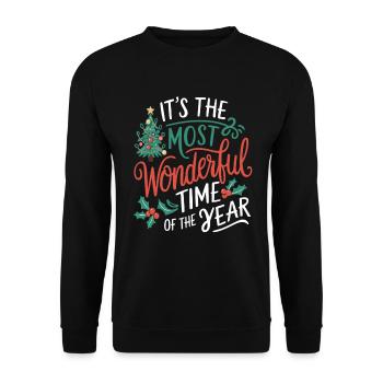 Christmas Eve Christmas The most beautiful time of the year - Unisex Sweatshirt - black - Front - Alina (178cm) & Michal (187cm)