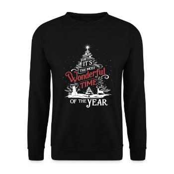 Christmas Christmas Eve Most beautiful time of the year - Unisex Sweatshirt - black - Front - Alina (178cm) & Michal (187cm)