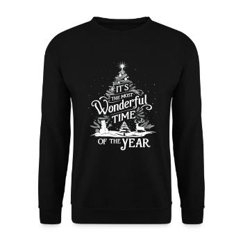 Christmas Eve Christmas The most beautiful time of the year - Unisex Sweatshirt - black - Front - Alina (178cm) & Michal (187cm)