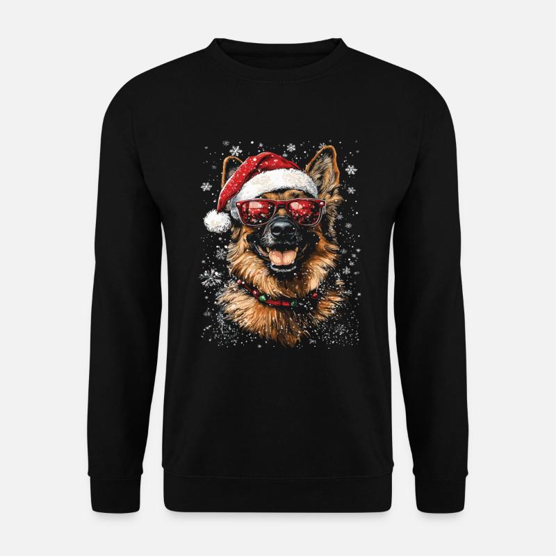 German Shepherd Christmas - Unisex Sweatshirt - black