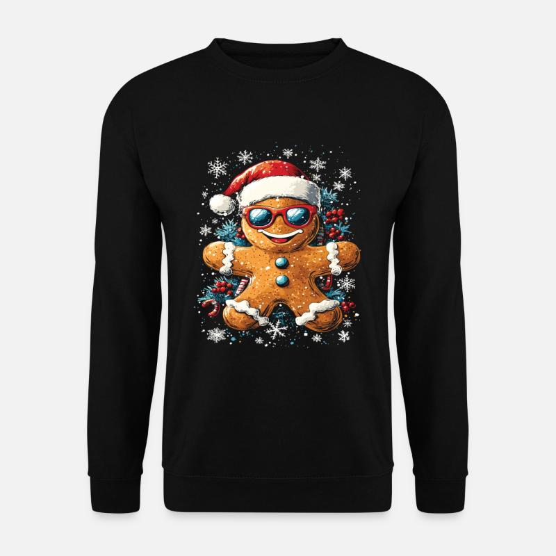 Christmas Gingerbread Man - Unisex Sweatshirt - black