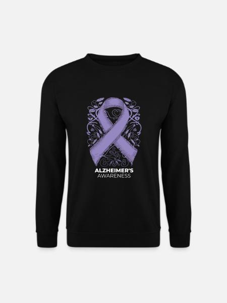 Alzheimer Bewusstsein Lila Band - Unisex Pullover - Schwarz