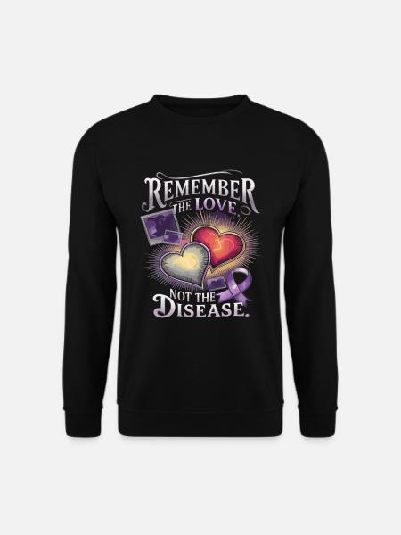 Alzheimer's Awareness Purple Ribbon - Unisex Sweatshirt - black