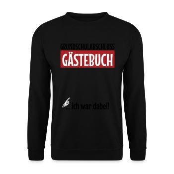 4th Grade Primary School Graduation Guestbook - Unisex Sweatshirt - black - Front - Alina (178cm) & Michal (187cm)