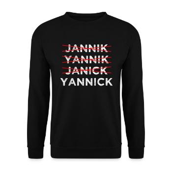 The name has only one correct spelling: - Unisex Sweatshirt - black - Front - Alina (178cm) & Michal (187cm)