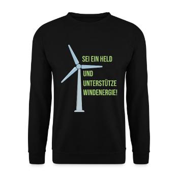 A breath of fresh air for the future | Supporters of the - Unisex Sweatshirt - black - Front - Alina (178cm) & Michal (187cm)