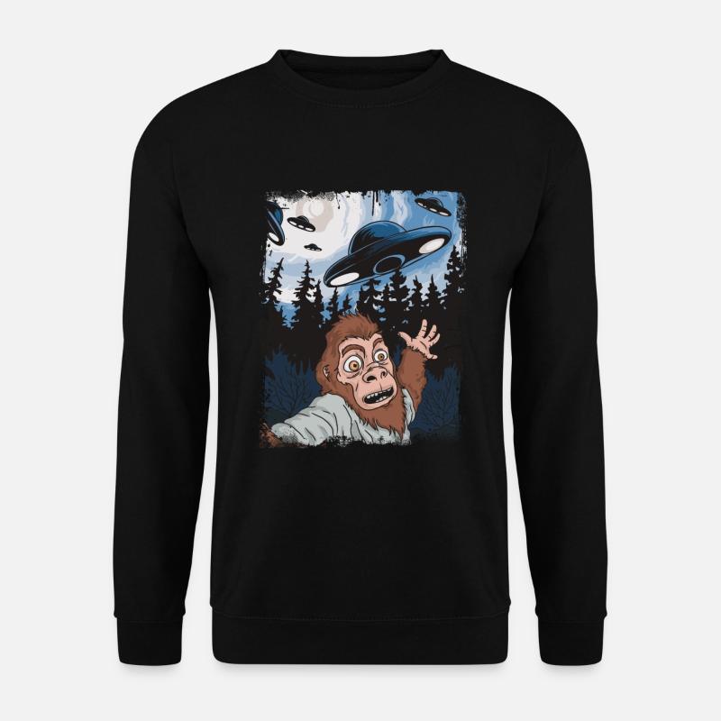 Ufo Alien Bigfoot Sasquatch - Unisex Sweatshirt - black