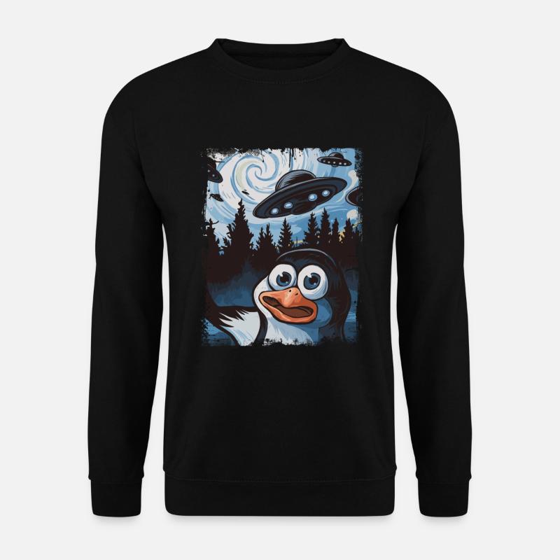 Cool funny penguin - Unisex Sweatshirt - black