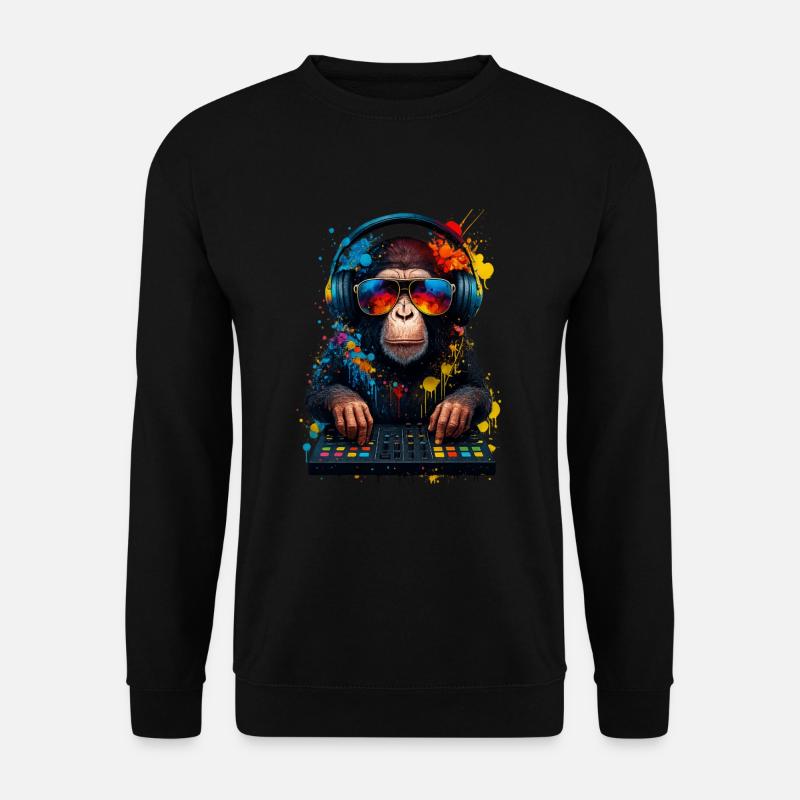 Rave DJ Monkey - Unisex Sweatshirt - black