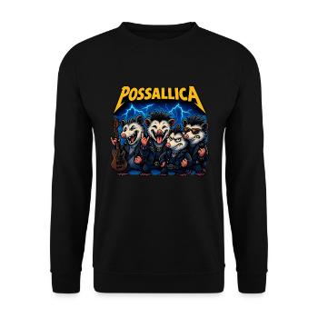 Groupe de rock Possum Opossum - Sweat-shirt Unisexe - noir - Devant - Alina (178cm) & Michal (187cm)