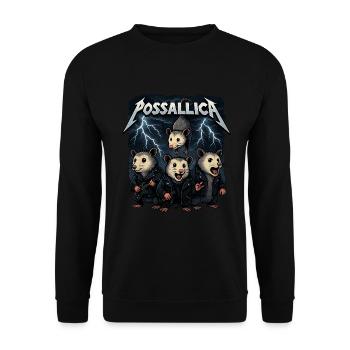 Groupe de rock Possum Opossum - Sweat-shirt Unisexe - noir - Devant - Alina (178cm) & Michal (187cm)