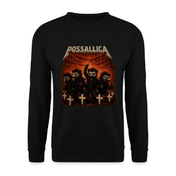 Groupe de rock Possum Opossum - Sweat-shirt Unisexe - noir - Devant - Alina (178cm) & Michal (187cm)