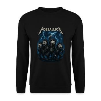 Groupe de rock Possum Opossum - Sweat-shirt Unisexe - noir - Devant - Alina (178cm) & Michal (187cm)