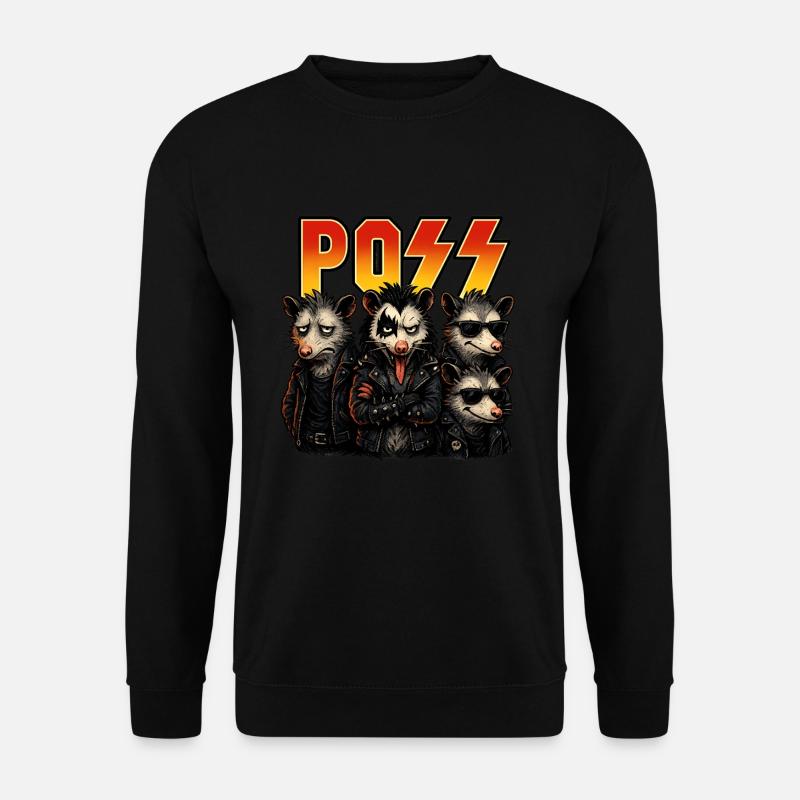 Beutelratte Possum Opossum Rockband - Unisex Pullover - Schwarz