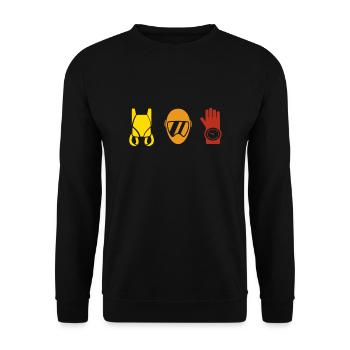 Skydiver - Skydiving - Unisex Sweatshirt - black - Front - Alina (178cm) & Michal (187cm)
