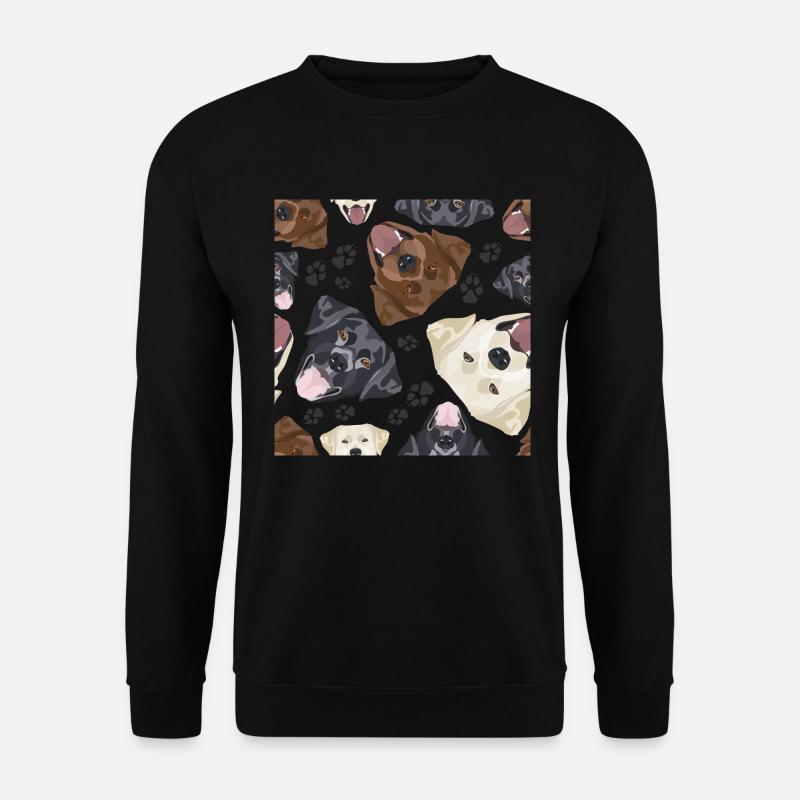 Joyeuse illustration Labrador - Sweat-shirt Unisexe - noir