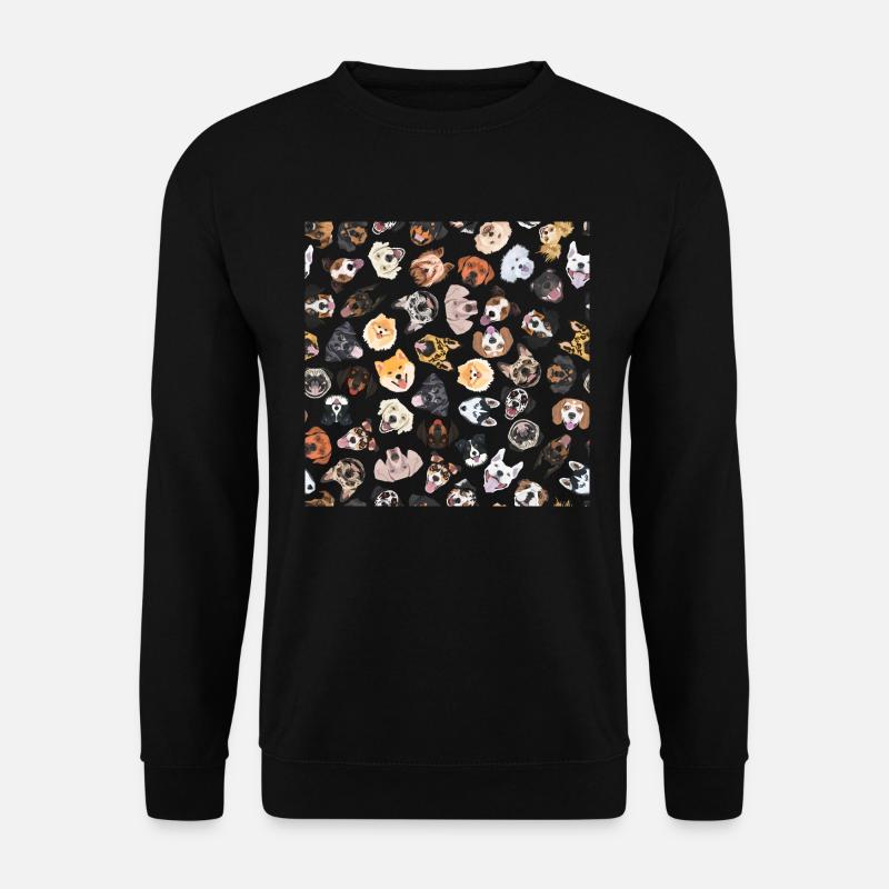 Joyeuse illustration avec des chiens - Sweat-shirt Unisexe - noir