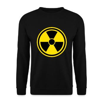 Warning sign Nuclear - Unisex Sweatshirt - black - Front - Alina (178cm) & Michal (187cm)