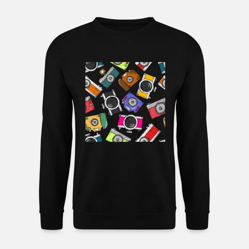 Illustration pattern photography camera - Unisex Sweatshirt - black