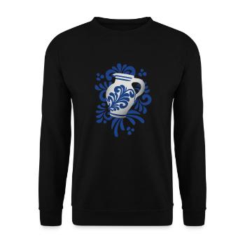 Idée cadeau drôle pour le vin de pomme, les pommes de Bembel - Sweat-shirt Unisexe - noir - Devant - Alina (178cm) & Michal (187cm)
