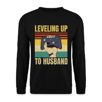Mise à niveau jusqu'au mari - Mariage de joueur de marié - Sweat-shirt Unisexe - noir - Devant - Alina (178cm) & Michal (187cm)