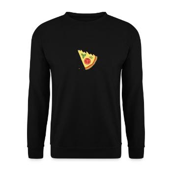 Couple Pizza Margherita Piece - Love Relation - - Unisex Pullover - Schwarz - Vorne - Alina (178cm) & Michal (187cm)