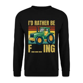 Je serais plutôt agriculteur - Funny Sarcastic Farmer - Sweat-shirt Unisexe - noir - Devant - Alina (178cm) & Michal (187cm)
