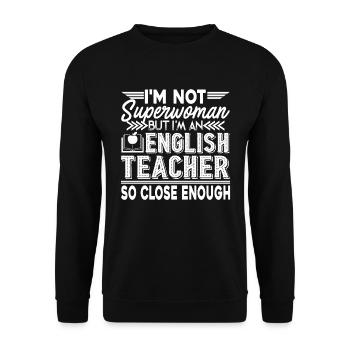 English Teacher I'm A English Teacher - Unisex Sweatshirt - black - Front - Alina (178cm) & Michal (187cm)