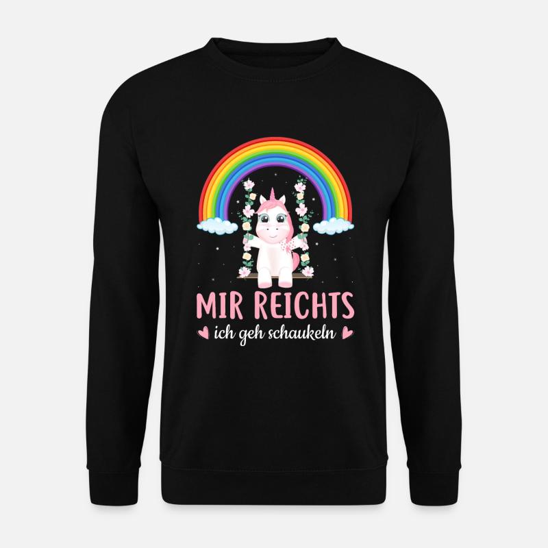 Mir Reichts Ich Geh Schaukeln - Einhorn Schaukel - Unisex Pullover - Schwarz