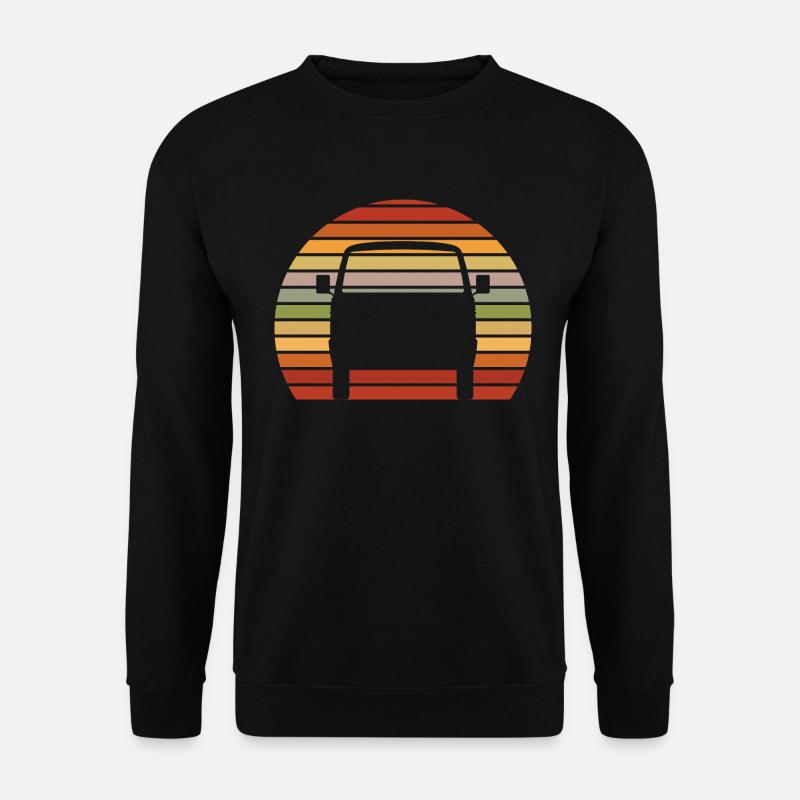 Retro Sunset classic Car - Unisex Pullover - Schwarz