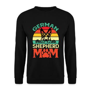 Berger Allemand Maman Maman Chien Chiens - Sweat-shirt Unisexe - noir - Devant - Alina (178cm) & Michal (187cm)